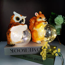 Garden Decor Squirrel Art LED Solar Lights