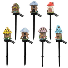 Solar Powered Resin Mushroom House Light