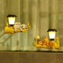 Hanging Waterproof Squirrel Sloth Figurines Sculptures Solar Lights