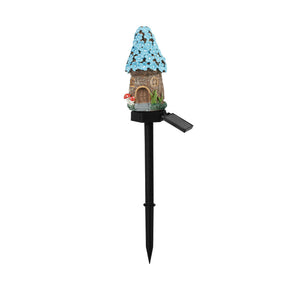 Solar Powered Resin Mushroom House Light