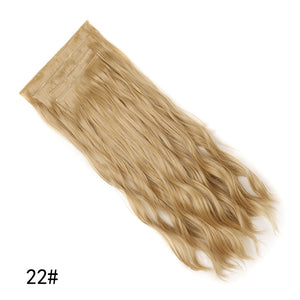 Extension Long Wavy Full Head Clip in Hair Extension Synthetic Fiber Hair Pieces for Women