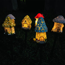 Solar Powered Resin Mushroom House Light