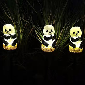 Solar Panda Courtyard Lights