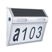 Solar Power Illuminated House Number Light