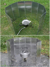 10 Plates Folding Aluminum Camp Stove Windscreen