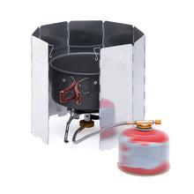 10 Plates Folding Aluminum Camp Stove Windscreen