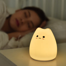 LED Silicone Colorful Cute Kitten Lamp