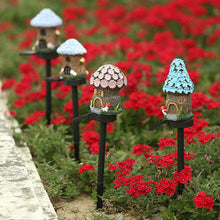 Solar Powered Resin Mushroom House Light