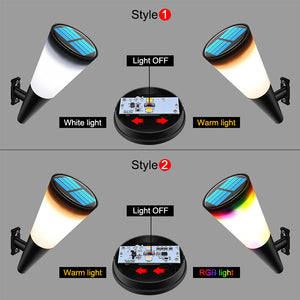 Modern Waterproof Color Changing Outdoor Solar Wall Lights
