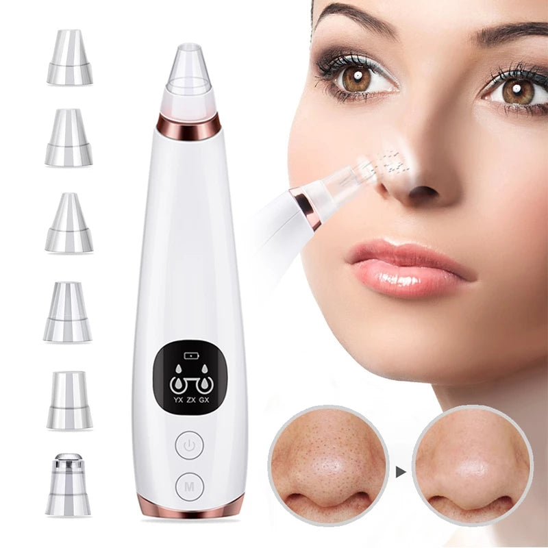6 Nozzle Electric Acne Pimple Blackhead Remover Pore Deep Cleaner