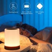 USB Rechargeable Touch Control LED Bedroom Night Lamp