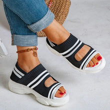 Breathable Open Toe Knitted Trainers