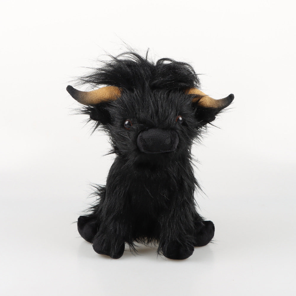 Kawaii Simulation Highland Cow Animal Plush Doll