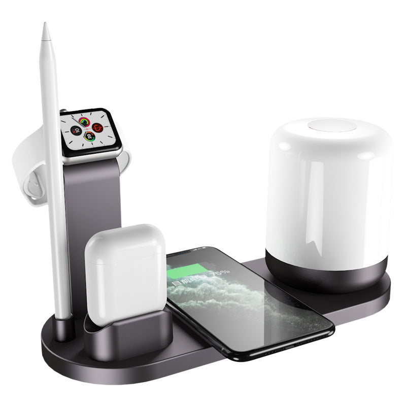 3 IN 1 Fast Wireless Charger Dock with LED Lamp