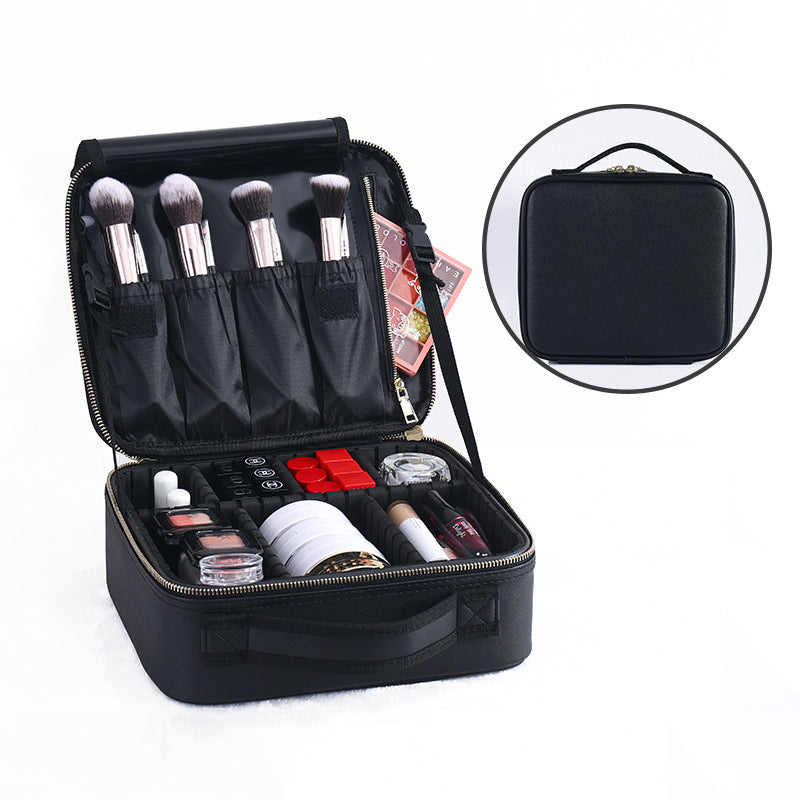 Travel Beauty Box Make Up Organizer with Adjustable Compartment