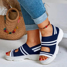 Breathable Open Toe Knitted Trainers