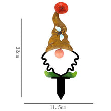 Metal Gnome Garden Stake Decor