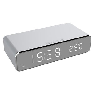 Wireless Charger LED Digital Display Desk Alarm Clock with Temperature - Groupy Buy