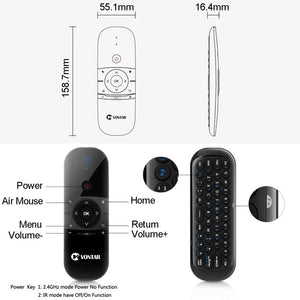 W1 2.4G Air Mouse Wireless Keyboard USB Receiver for Smart Tv Android Tv Box - Groupy Buy