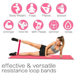 Fitness Resistance Bands Yoga Stretch Pull Up Assist Rubber Exercise Training 5pc - Groupy Buy