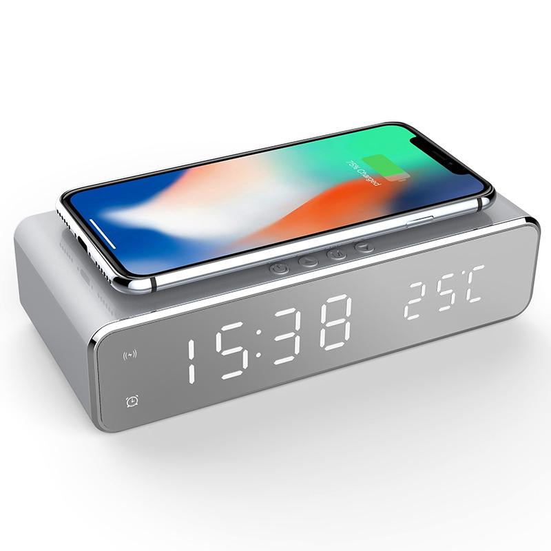 Wireless Charger LED Digital Display Desk Alarm Clock with Temperature - Groupy Buy