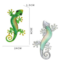 Metal Gecko Outdoor Wall Decor
