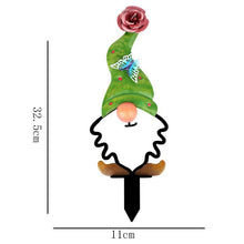 Metal Gnome Garden Stake Decor