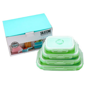 4 Sizes Silicone Collapsible Lunch Box