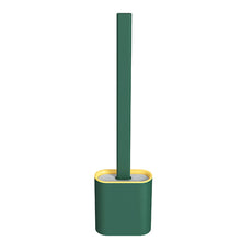 Silicone Flat Head Flexible Soft Toilet Brush with Base