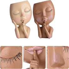 Unique Face Planters Pot for Indoor Outdoor Plants with Drainage Hole