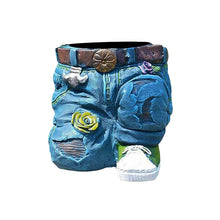 Denim Jeans Resin Flower Pot