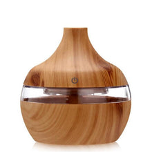 USB  Wood Grain 300ml Air Humidifier Aromatherapy With Lights - Groupy Buy