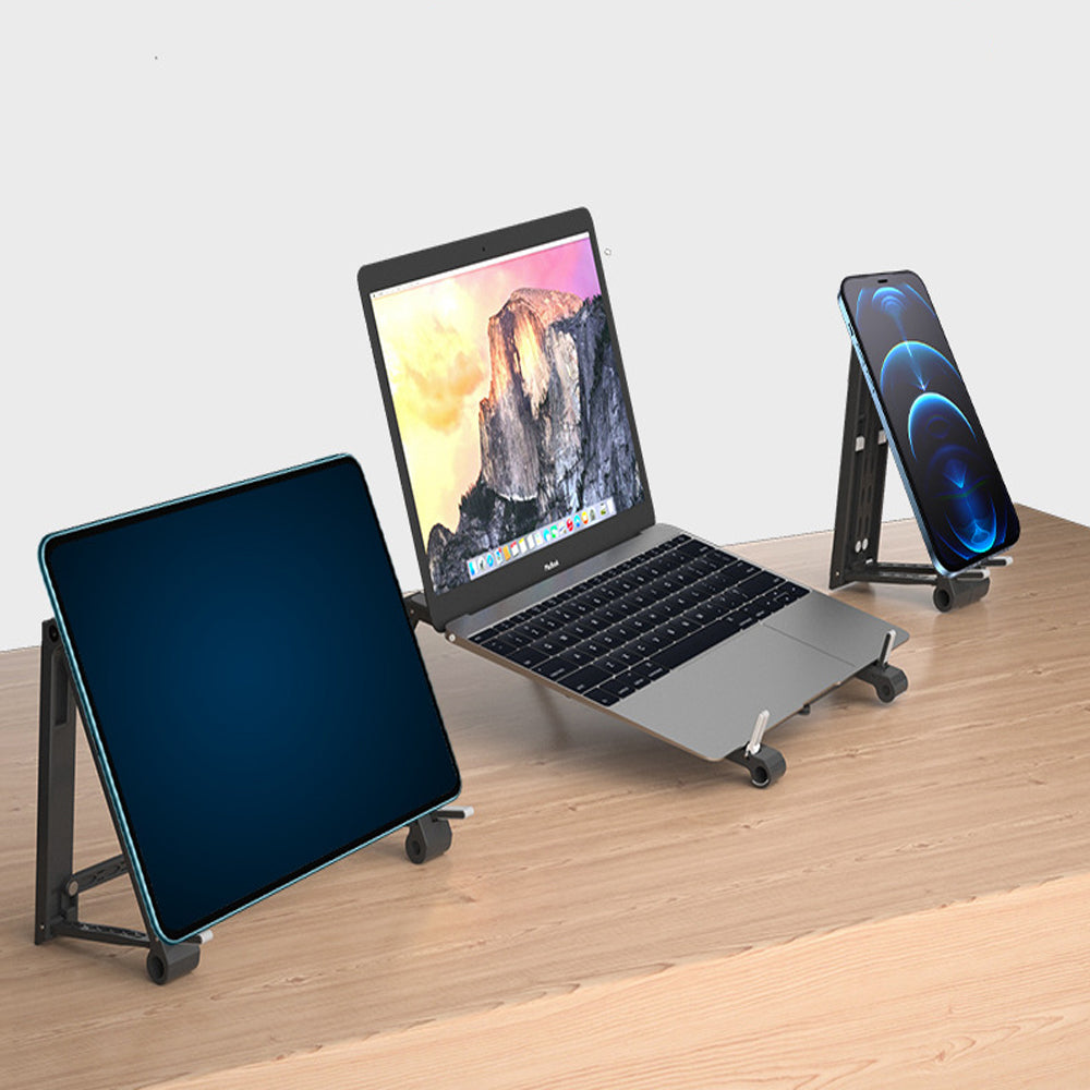 3-in-1 Multi-Function Folding Rack Bracket for Laptop Tablet and Phone Stand Holder