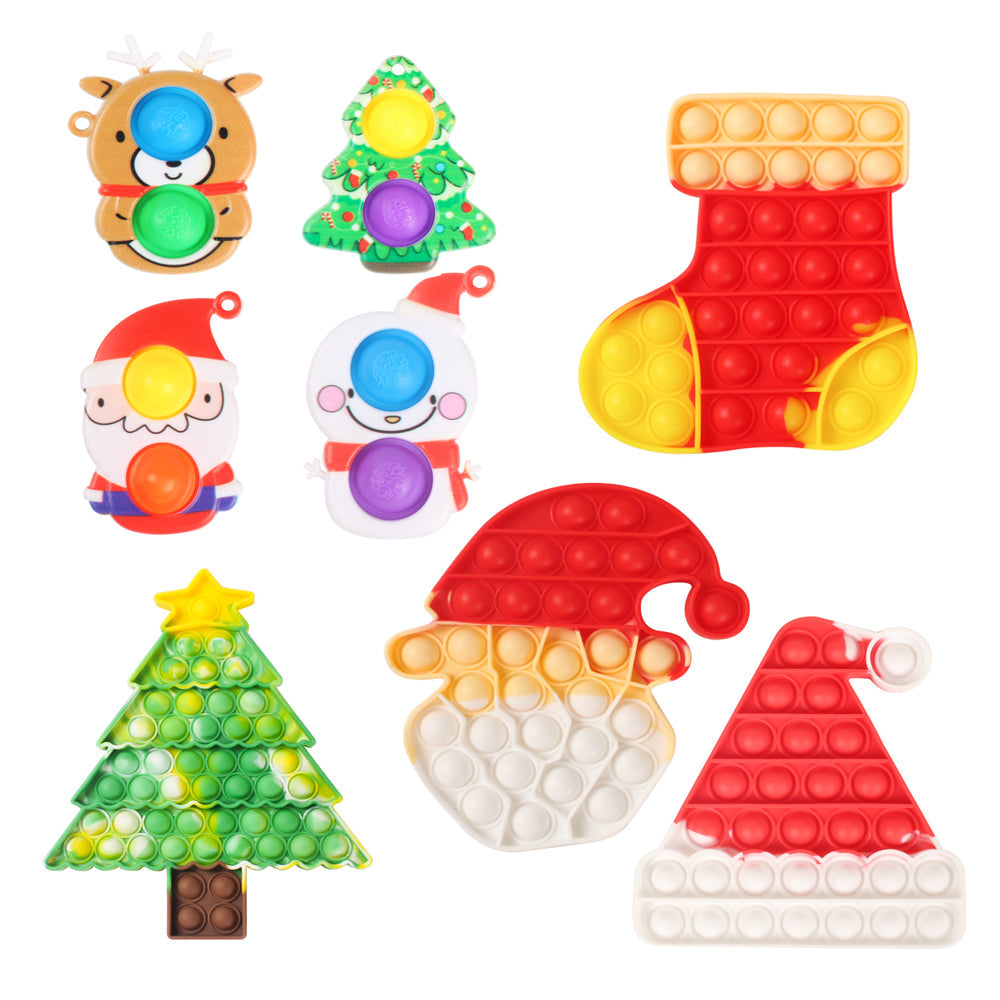 8pcs Christmas Series Decompression Toys