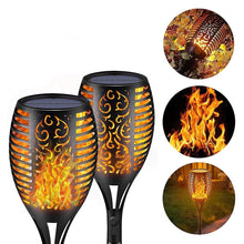 LED Solar Flame Torch Light