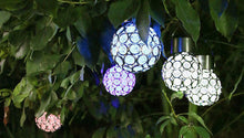 2pcs Solar Powered Hanging Ball Light