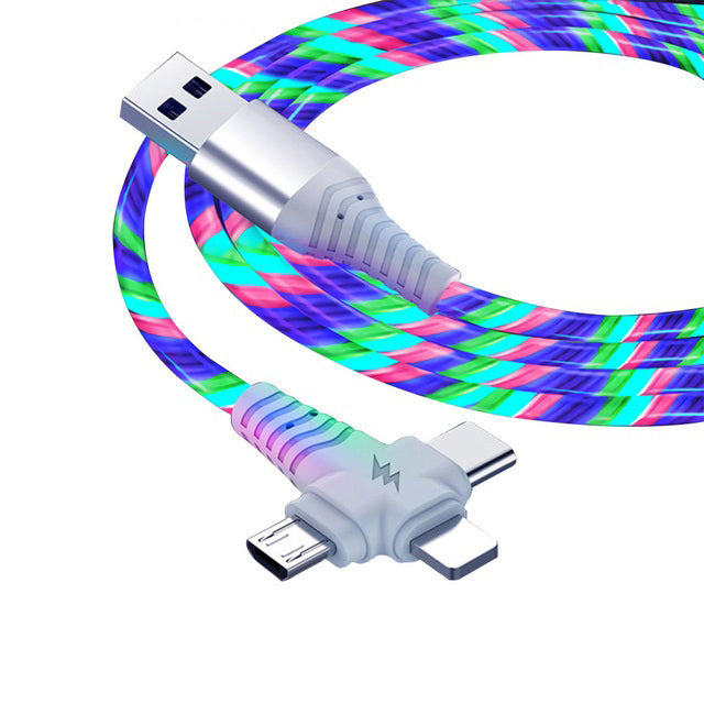 3 in 1 Glow Flowing Charging Cable