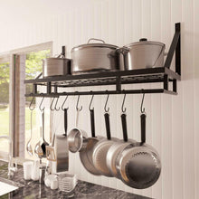 45cm Wall Mounted Metal Hanging Pan Pot Rack