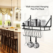 45cm Wall Mounted Metal Hanging Pan Pot Rack