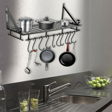 45cm Wall Mounted Metal Hanging Pan Pot Rack