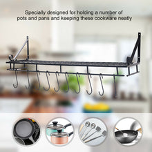 45cm Wall Mounted Metal Hanging Pan Pot Rack