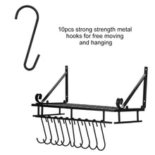 45cm Wall Mounted Metal Hanging Pan Pot Rack