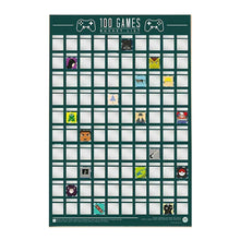 100 Scratch Off Bucket List Poster