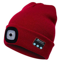 Bluetooth Music Knitted Hat with LED Lamp Cap