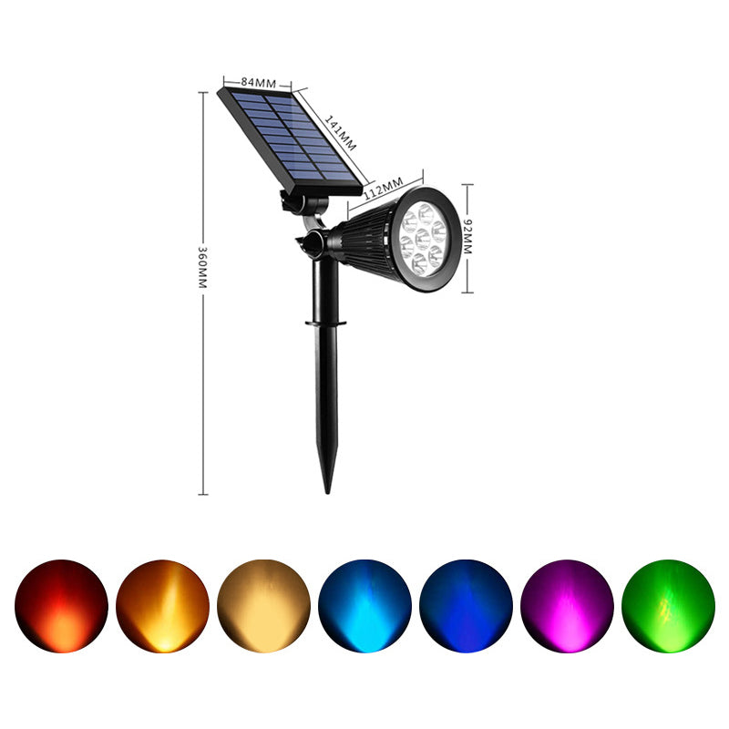 7 LED Changing Color Solar Spotlight