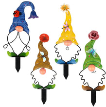 Metal Gnome Garden Stake Decor