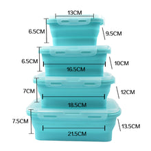 4 Sizes Silicone Collapsible Lunch Box