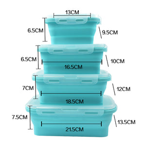 4 Sizes Silicone Collapsible Lunch Box
