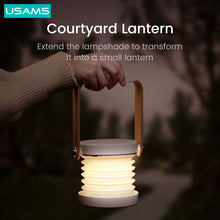 LED Retractable Folding Lamp Portable Wooden Night Light