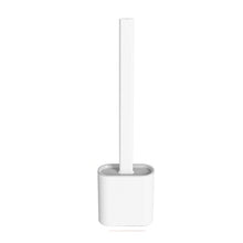 Silicone Flat Head Flexible Soft Toilet Brush with Base